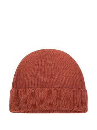Drumohr ribbed beanie - men - Cashmere - One Size - Brown