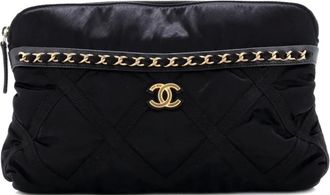 Chanel Lifestyle Foldable Nylon with Grosgrain tote bag - Zwart