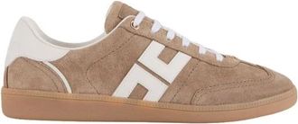 Elisabetta Franchi Nappa Sneakers - Dames - Sneakers - Bruin - 41 EU - Leer - Schoenen