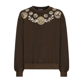 Dolce & Gabbana Hombre, Sudaderas, Marr&oacute;n, Talla: M