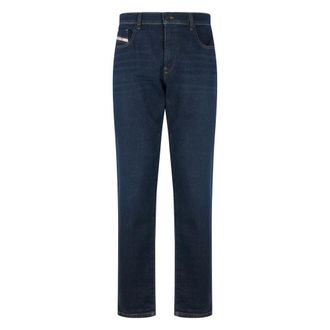 Diesel Straight Jeans, male, Blue, Size: W32 Dark blue classic comfortable and versatile jeans