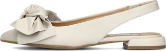 Notre-V Schoenen, Dames, Wit, 43 EU, Leer, Elegante witte slingbacks