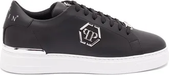 Philipp Plein Leather Low-Top Sneaker Hexagon
