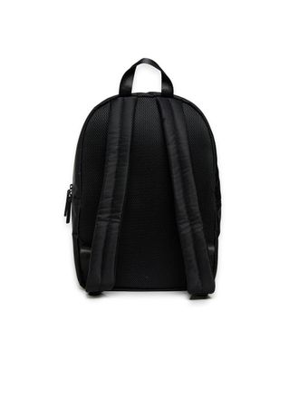 Diesel Boys Backpack With Logo Black Nylon + Contrast Polyester Backpacks