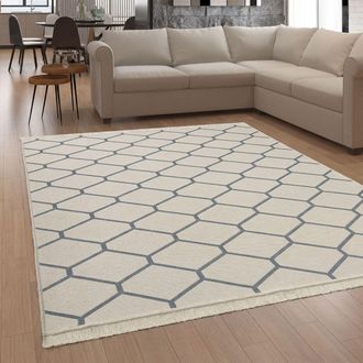 Paco Home Paco Home - Alfombra Salon De Habitacion Se Puede Lavar En La Lavadora Motivo Nordica Boho 120x160 Cm, Gris 5