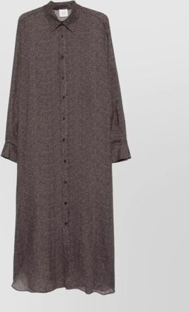 Alysi patterned long-sleeve midi dress