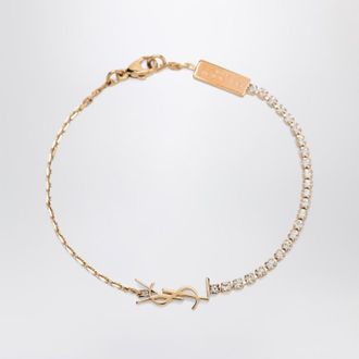 Saint Laurent Cassandre charm bracelet in gold-tone metal