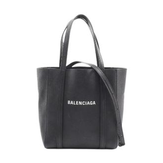 Balenciaga Pre-owned Tote Bags, female, Black, Size: ONE SIZE Pre-owned Everyday XXS Leather Tote Bag