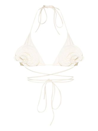 Magda Butrym Bikinitop met bloemenpatch - Beige