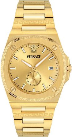 Versace Tolomeo Bracelet Watch, 40mm in Ip Yellow Gold at Nordstrom