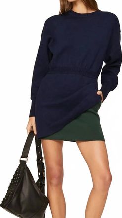 Something Navy Bi-Color Sweater Mini Dress In Navy