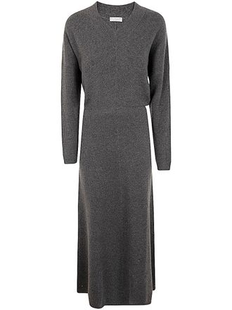 Brunello Cucinelli Brunello Cucinelli Womens Cashmere Long Dress - Grey - Size Medium