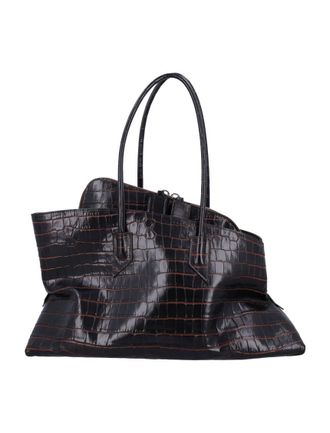 The Attico Black la Passeggiata Shoulder Bag
