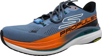 Skechers MAX Cushioning Propulsion Mens Shoes, Silver TAN, 10 UK