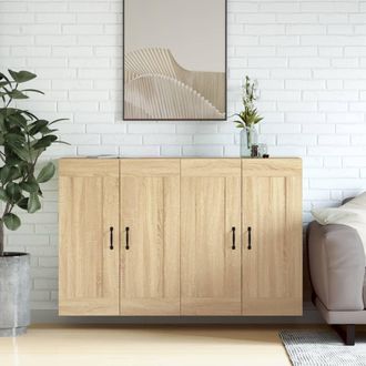 vidaXL Armarios De Pared 2 Uds Madera De Ingenier&iacute;a Roble Sonoma Vidaxl