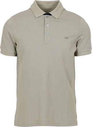 Fay T-shirts en polos Incense - Heren - Polos - Groen - L - Katoen - Tops