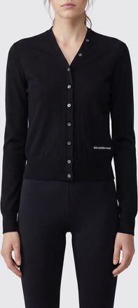 Alexander Wang Cardigan in lana con scollo a V e logo a contrasto