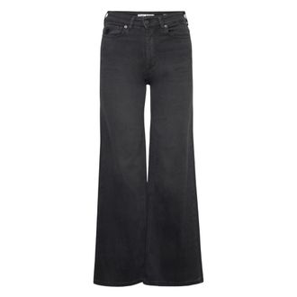 Lois Wide Jeans, female, Black, Size: W27 L34 Black Palazzo Pants Bio Denim Collection