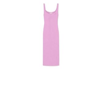 MC2 Saint Barth Midi Dresses, female, Pink, Size: L Jennifer Ribbed Tank Dress