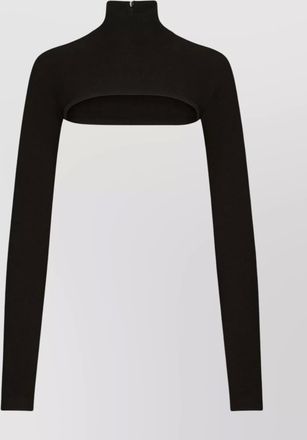 Dolce & Gabbana cropped high neck long sleeve knitted top