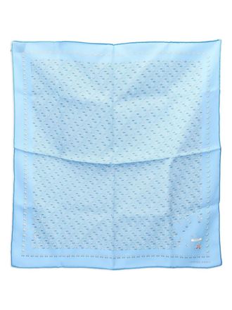 Herm&egrave;s 2010s Carr&eacute; 45 H en Mouvement scarf - women - Silk - One Size - Blue