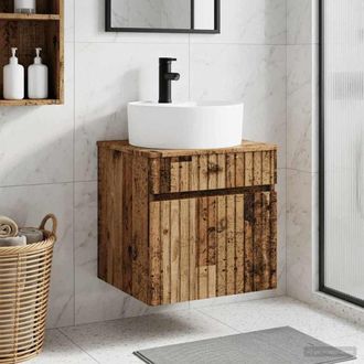 vidaXL Vidaxl Mobile Lavabo Da Parete Legno Antico 49 X 44,5 X 65 Cm