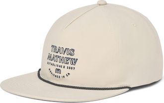 Travis Mathew Salted Shore Adjustable Snapback Cap in Italian Sand at Nordstrom, Size One Size Oz