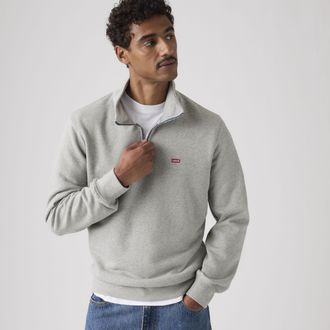 Levi's Original Housemark Quarter Zip Pullover - Mens - 2XL - Grey