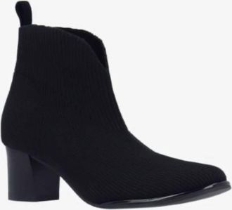 L'Amour Des Pieds Womens Phinn Stretch Knit Bootie In Black