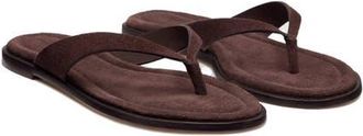 Reformation Jessie Flip Flop in Suede Espresso at Nordstrom, Size 10.5