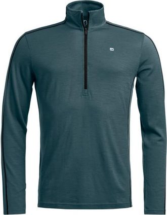 Ortovox 185 RockNWool Zip Neck Merinounterwäsche für Herren | blau