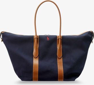 Ralph Lauren Canvas shoulder bag with embroidered logo - POLO RALPH LAUREN - gender_Woman