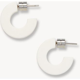 Machete Jewelry Muse Hoops in White Matte at Nordstrom