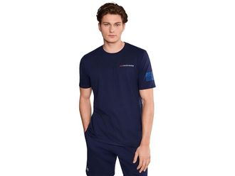 Under Armour Freedom Banner Short Sleeve T-Shirt Mens T Shirt Midnight Navy/Royal : LG, Polyester