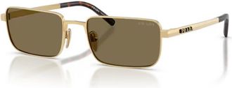 Prada PRD54S24J90F Rectangle-Frame Sunglasses - Gold