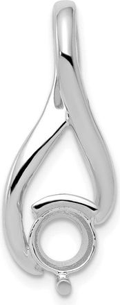 Diamond2Deal 14k White Gold Fancy 6.5mm Diamond Slide Mtg