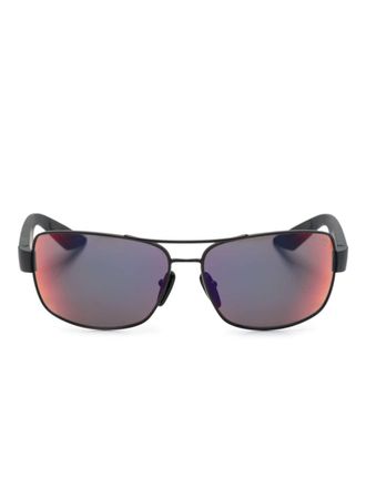 Prada Linea Rossa rectangle-frame sunglasses - men - Metal - 65 - Black