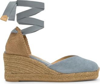 Castaner Chiara Espadrille - Dames - Sleehakken - Blauw - 35 EU - Katoen - Schoenen
