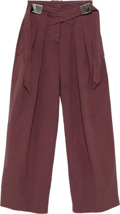 The Attico Pantaloni con fibbia - Rosso
