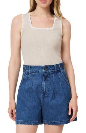 Scotch & Soda Embroidered Trim Sweater Tank in Oatmeal Heather at Nordstrom Rack, Size X-Large