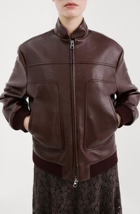 Mango Faux Leather Jacket in Maroon at Nordstrom, Size X-Small