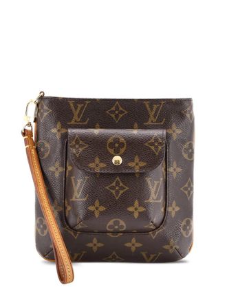Louis Vuitton Partition Wristlet Monogram Canvas clutch bag - Marrone