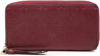 Louis Vuitton Monogram Empreinte Purple Raisin Leather Long Wallet (Bi-Fold) (Pre-Owned)