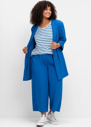 Sheego Webhose SHEEGO, Damen, Gr. 44, Normalgr&ouml;ssen, blau (kobaltblau), 95% Polyester, 5% Elasthan, unifarben, Hosen Webhose