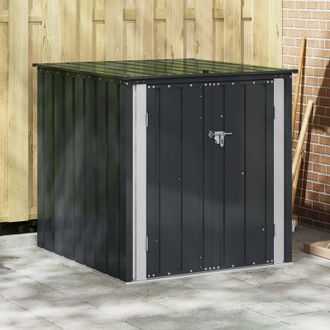 vidaXL Vidaxl Scatola Di Stoccaggio Per Giardino Nero 101,5 X 107 X 100 Cm