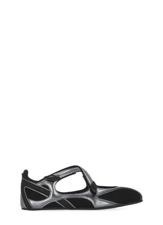 The Attico Black Floor 01 Velcro Flats