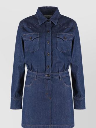 A.P.C. denim mini shirt dress