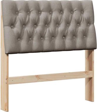 vidaXL Upholstered Headboard Taupe 90 cm Solid Pine Wood vidaXL