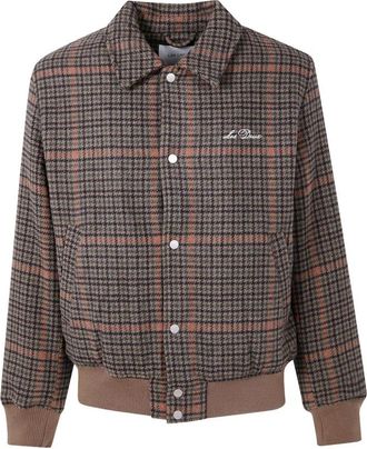 Les Deux Bruin Zijde Nylon Jas - Heren - Bomber jackets - Bruin - S - Nylon - Jassen