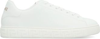 Versace Schoenen, Heren, Wit, 43 EU, Leer, Greca Low-top sneakers